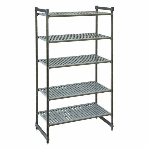 Cambro Camshelving CBU215464V5580 5-Shelf Polypropylene Brushed Graphite Shelving Kit 54"W X 21"D X 64"H — main image