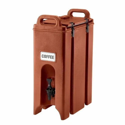 Cambro Camtainer 500LCD402 4-3/4 Gallon Insulated Brick Red Beverage Dispenser — main image