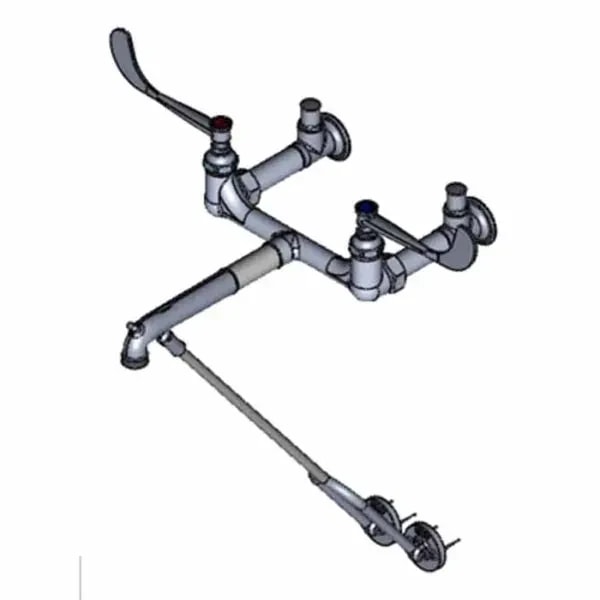 T&S B-0362 8" Wall Mount Service Sink Faucet — main image