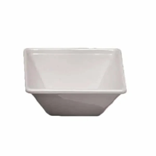 Thunder Group PS5005W Passion White 11 oz. Square Melamine Bowl | Case of 12 — main image