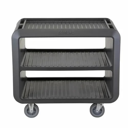 Cambro SC337S615 3-Shelf 600 Lb. Capacity Charcoal Gray Utility Bus Cart — main image