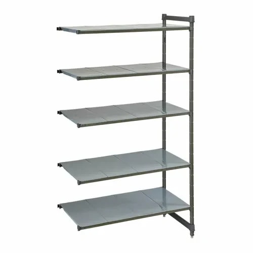 Cambro Camshelving CBA214884S5580 5-Shelf Polypropylene Brushed Graphite Add-On Shelving Unit 48"W X 21"D X 84"H — main image