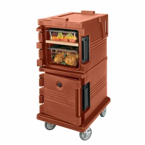 Cambro Ultra Cam Cart UPC600402 Insulated Brick Red Front Loader Food Carrier — main image
