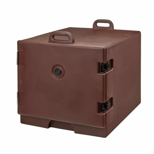 Cambro Camcarrier 1826MTC131 Insulated Dark Brown Front Loader Food Carrier — main image