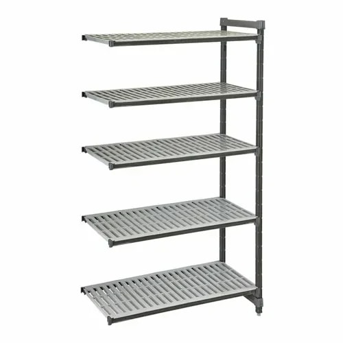 Cambro Camshelving EA183064V5580 5-Shelf Polypropylene Brushed Graphite Add-On Shelving Unit 30"W X 18"D X 64"H — main image