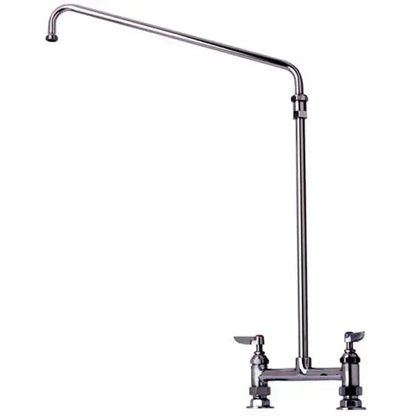 T&S B-0281 8" Deck Mount Elevated Big-Flo Faucet with 12" Swing Spout Nozzle — main image