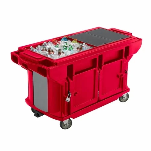Cambro Versa Food Bar VBRUT6158 5-Pan Hot Red Cold Food Serving Counter — main image