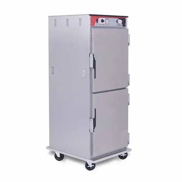 BevLes HTSS74W121 Insulated Solid Dutch Doors Full Height Heated Holding Cabinet 28"W — main image