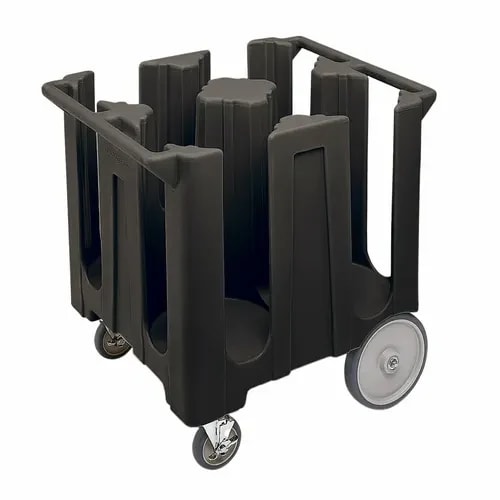 Cambro DC1225110 Polyethylene 4 Black Dish Caddy With 4 Dividers — main image