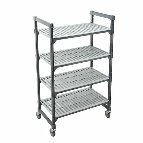 Cambro Camshelving EMU184878V4580 4-Shelf Polypropylene Brushed Graphite Shelving Kit 48"W X 18"D X 78-1/4"H — main image