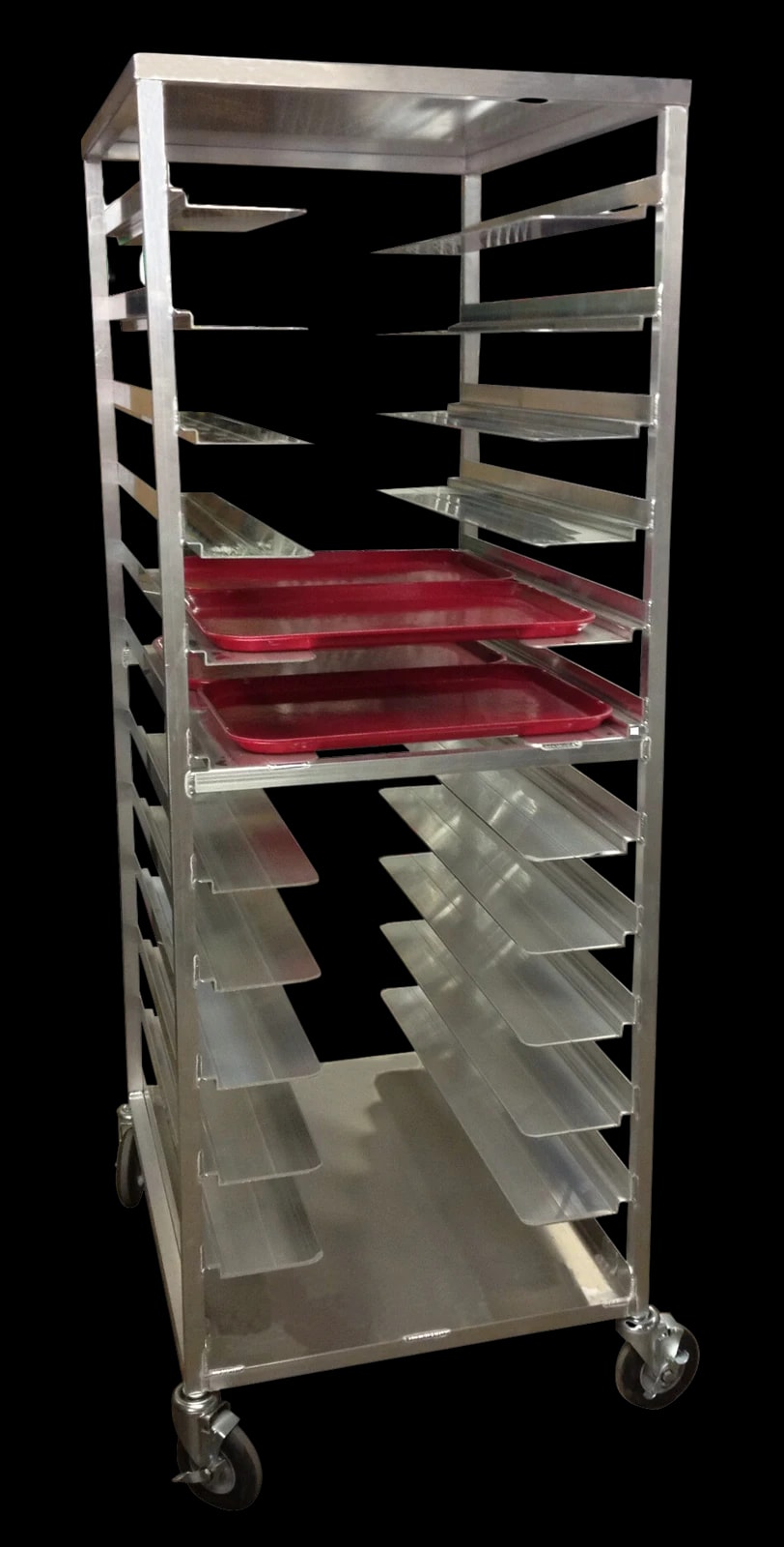 Carter-Hoffmann® AL20 Portable Aluminum Pan Rack Single Width Open Style Side-Loaded 20 Pan Capacity — main image