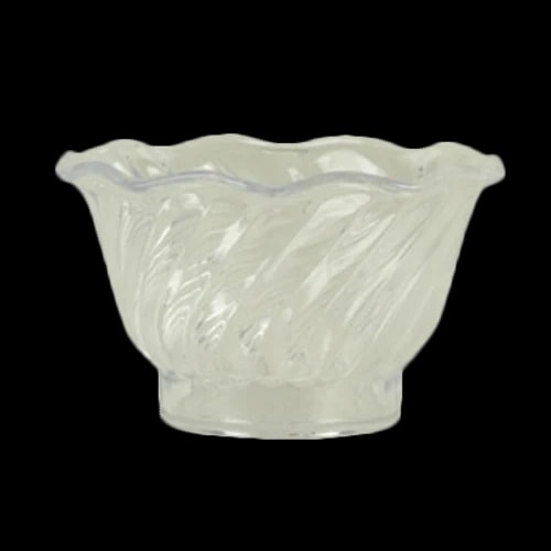 Thunder Group PLDs005C Clear Plastic Tulip Dish | Case of 12 — main image