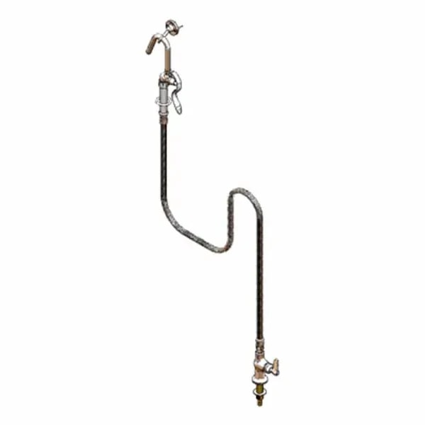 T&S B-0305-102A-CR Single Hole Deck Mount Pantry Base with 68" Hose — main image
