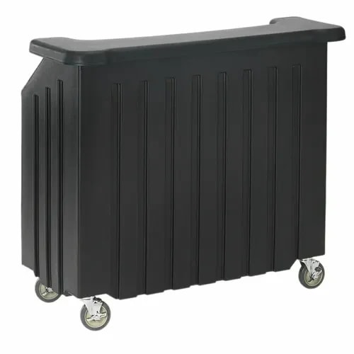 Cambro Cambar BAR540110 Black Portable Bar 5-Bottle Speed Rail Portable Bar 54"W X 25-7/8"D X 46-1/8"H — main image