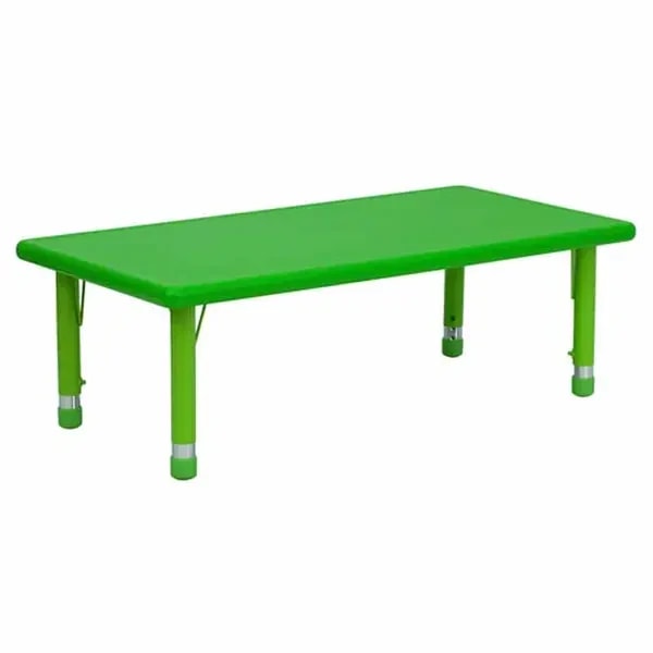 Flash Furniture YU-YCX-001-2-RECT-TBL-GREEN-GG Green Preschool Activity Table — main image