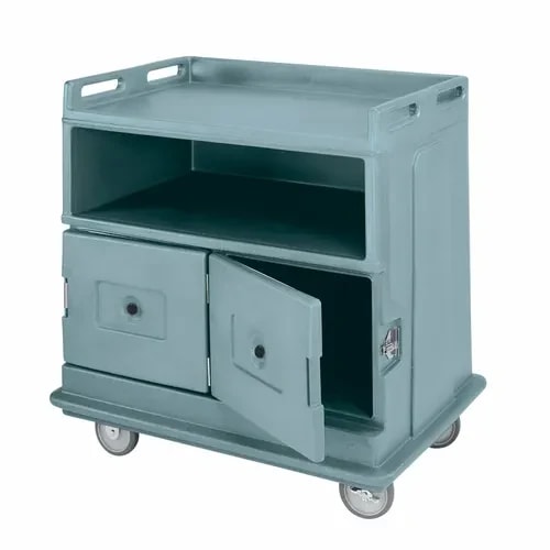 Cambro MDC24F401 2-Compartment Slate Blue Beverage Service Cart — main image