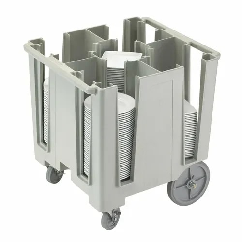 Cambro DCS950480 Polyethylene 5 Speckled Gray Dish Caddy With 5 Dividers — main image