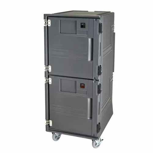 Cambro Pro Cart Ultra PCUHHSP615 Electric Charcoal Gray Hot Front Loader Food Carrier — main image