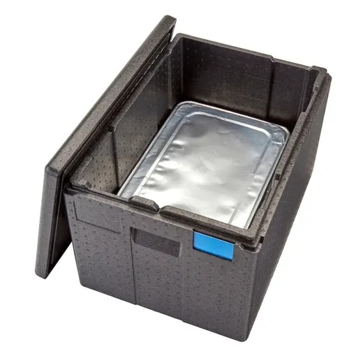 Cambro Gobox EPP180XLTSW110 Black Top Loader 8" Deep — main image