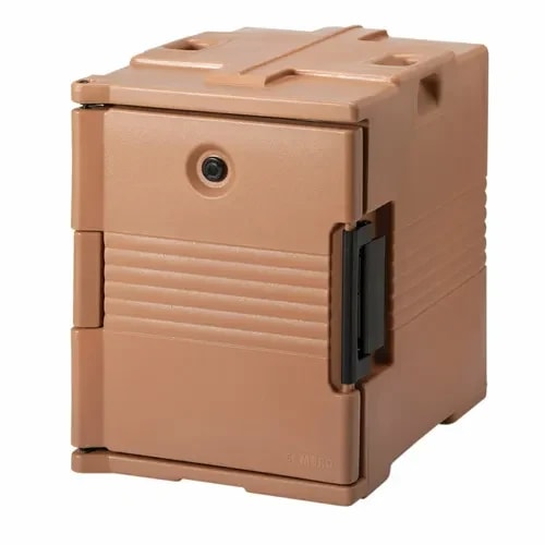 Cambro Ultra Pan Carrier UPC400157 Insulated Coffee Beige Front Loader Food Carrier — main image