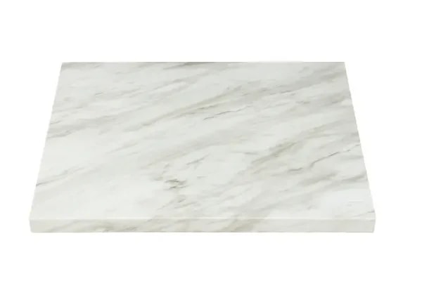 Modesto 24" x 30" Rectangular Faux White Marble Table Top — main image