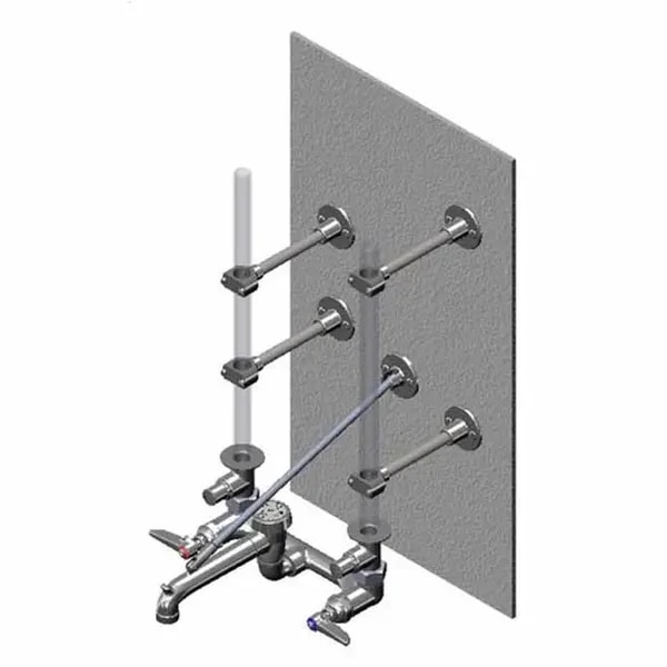 T&S B-0662 8" Wall Mount Service Sink Faucet — main image