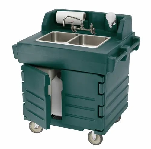 Cambro Camkiosk KSC402192 Granite Green Hand Sink Cart — main image