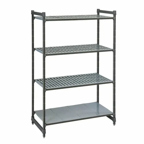 Cambro Camshelving CBU246064VS4580 4-Shelf Polypropylene Brushed Graphite Shelving Kit 60"W X 24"D X 64"H — main image