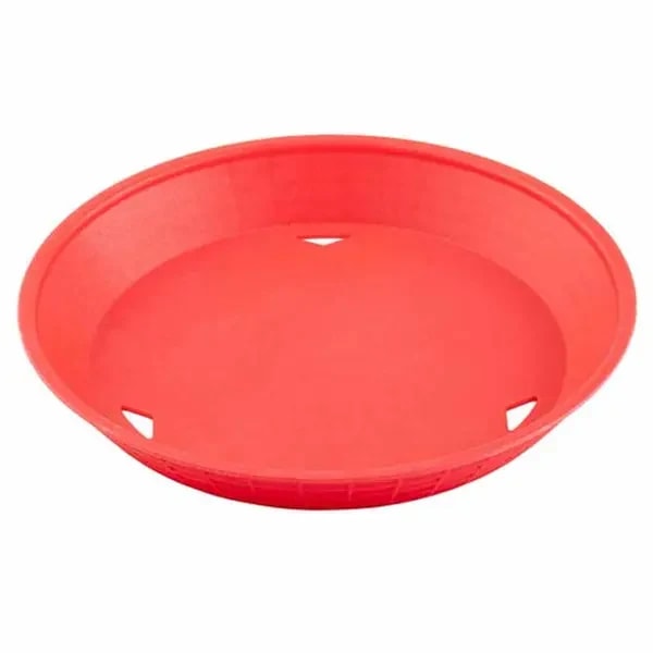 Tablecraft 13759R Red Round Platter Basket 9" x 1-1/4" | Case of 12 — main image