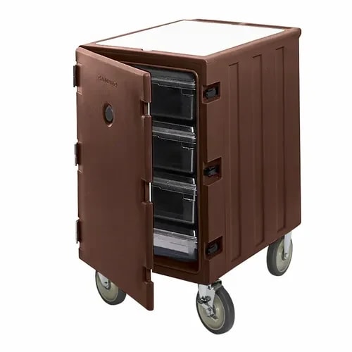 Cambro Camcart 1826LBC131 Insulated Dark Brown Front Loader Food Carrier — main image