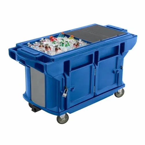 Cambro Versa Food Bar VBRUT6186 5-Pan Navy Blue Cold Food Serving Counter — main image