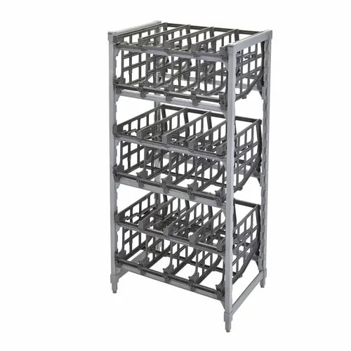 Cambro Camshelving CPU243672C96480 Premium Stationary Add-On Speckled Gray #10 Can Rack — main image