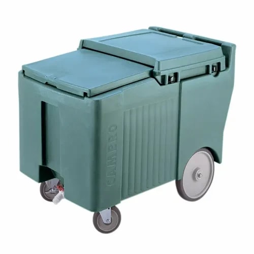 Cambro Slidinglid ICS175LB401 175 Lb. Slate Blue Mobile Ice Caddy — main image