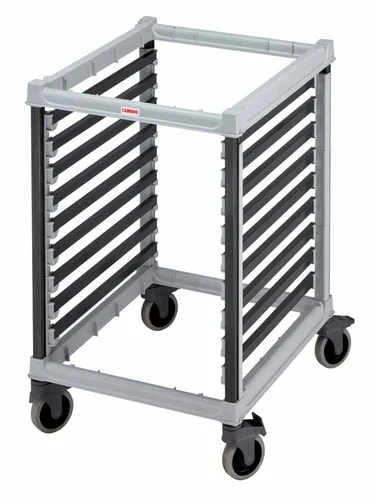 Cambro Camshelving UGNPR21H18480 8-Full Size Speckled Gray Food Pan Trolly 32-1/8"W X 25-3/8"L X 40"H — main image