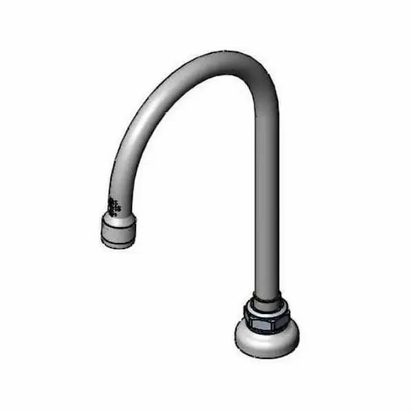 T&S B-0546 10" Swivel Faucet Gooseneck Spout Nozzle — main image