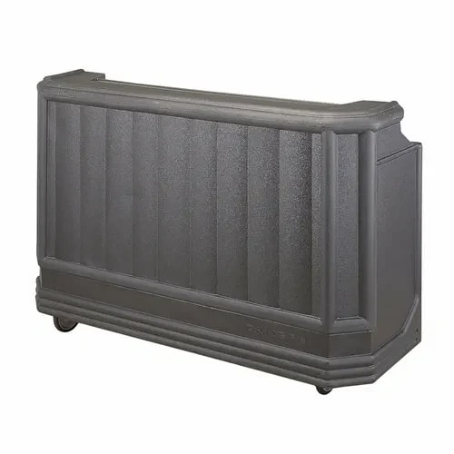 Cambro Cambar BAR730CP191 Granite Gray Portable Bar 7-Bottle Speed Rail Portable Bar 72-3/4"W X 26"D X 48"H — main image