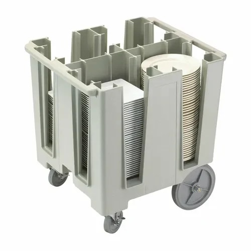 Cambro DCS1125480 Polyethylene 4 Speckled Gray Dish Caddy With 4 Dividers — main image