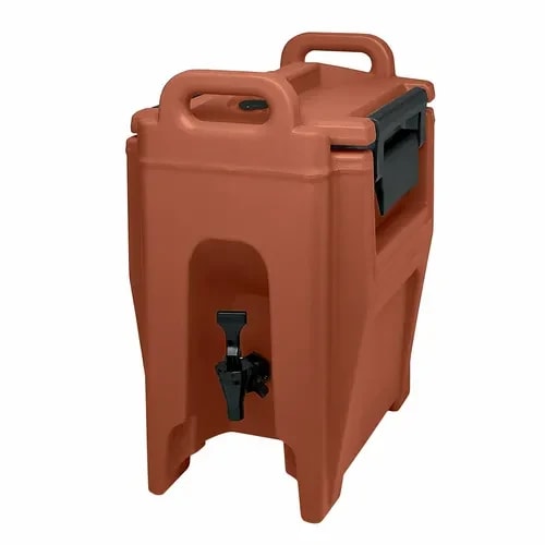 Cambro Camtainer UC250402 2-3/4 Gallon Insulated Brick Red Beverage Dispenser — main image