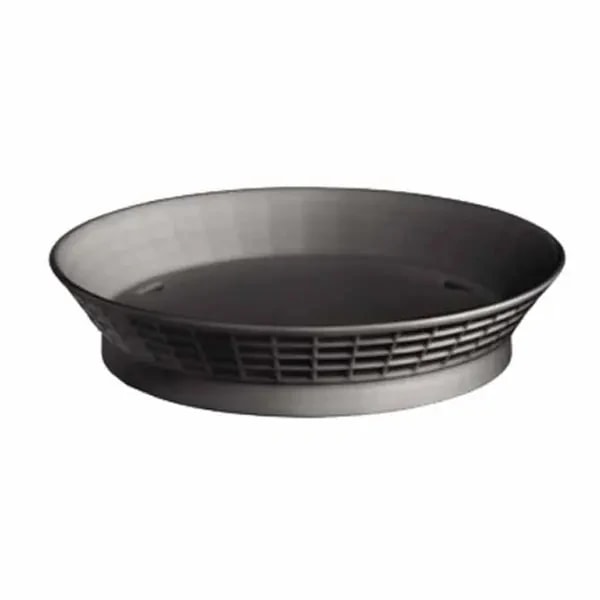 Tablecraft 157512BK Black Round Platter Basket 12" x 2-1/4" | Case of 12 — main image