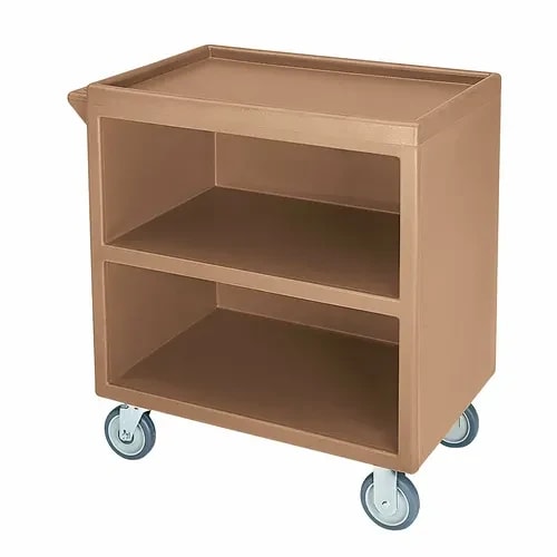 Cambro BC330157 3-Shelf 500 Lb. Capacity Coffee Beige Utility Bus Cart — main image