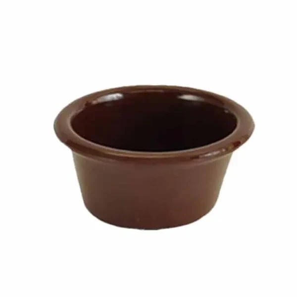 Thunder Group ML539C1 Chocolate 6 oz. Melamine Ramekin | Case of 12 — main image