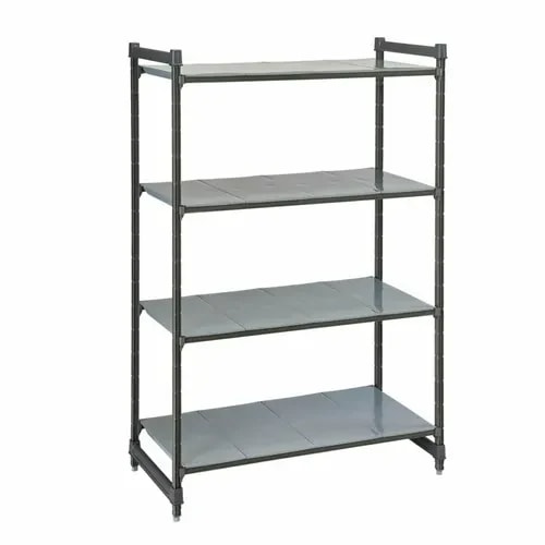 Cambro Camshelving CBU243064S4580 4-Shelf Polypropylene Brushed Graphite Shelving Kit 30"W X 24"D X 64"H — main image