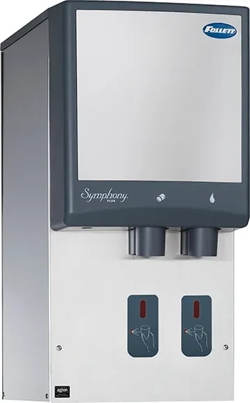 Follett Symphony Plus™ 12HI414A-S0-00 Wall Mount Ice and Water Dispenser 425 Pound Daily Production 12 Pound Storage SensorSAFE™ Dispense Nugget Style Ice — 115V, 1PH — main image