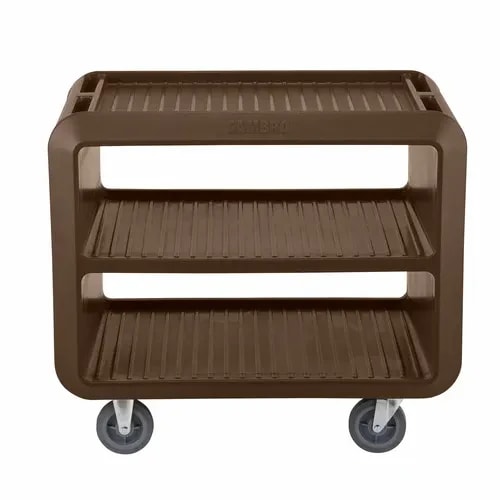 Cambro SC337131 3-Shelf 600 Lb. Capacity Dark Brown Utility Bus Cart — main image