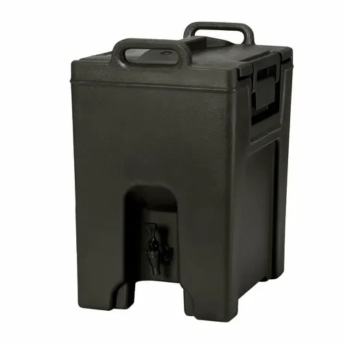 Cambro Camtainer UC1000110 10-1/2 Gallon Insulated Black Beverage Dispenser — main image