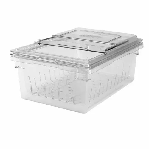 Cambro Camwear 18268CLRKIT135 8" Colander And 18" X 26" X 9" Clear Food Storage Container — main image