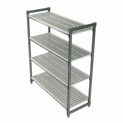 Cambro Camshelving ESU212464V4580 4-Shelf Polypropylene Brushed Graphite Shelving Kit 24"W X 21"D X 64"H — main image