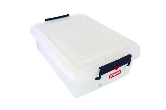 Araven 91172 7.5 Gallon Polypropylene Food Storage Box 20-7/8" x 15-5/8" x 6-1/4" — main image
