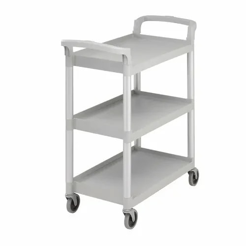 Cambro BC331KD480 3-Shelf 300 Lb. Capacity Speckled Gray Utility Bus Cart — main image