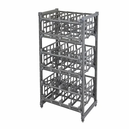 Cambro Camshelving ESU243672C96580 Elements Stationary Add-On Brushed Graphite #10 Can Rack — main image